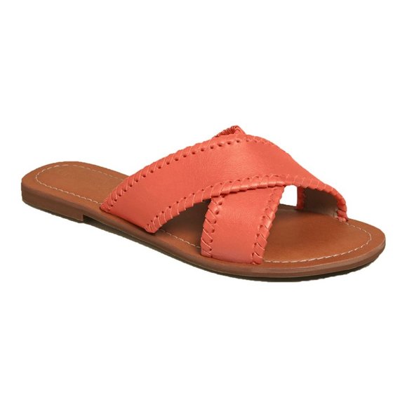 Jack Rogers Shoes - Jack Rogers Coral Sloane X-Band Leather Sandal - Women 7.5